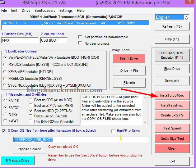 Tạo usb boot 5
