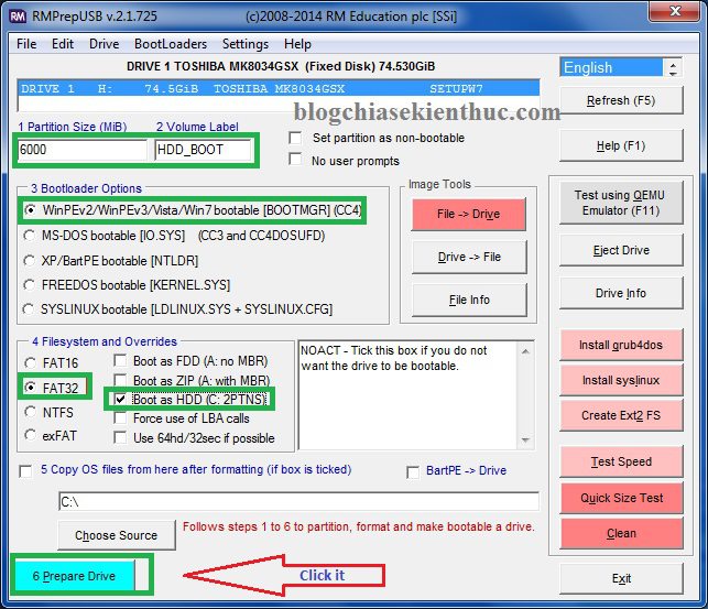 Tạo HDD boot 1